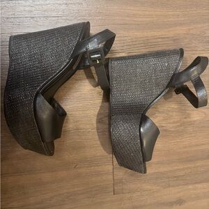 Brand New Steve Madden All Black Wedges